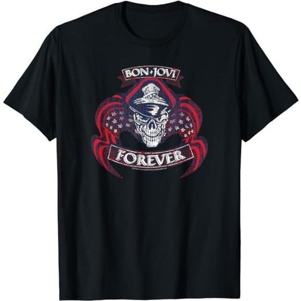 Bon Jovi Forever Skull T-Shirt, Bon Jovi Rock Band Shirt, Gift For Fan
